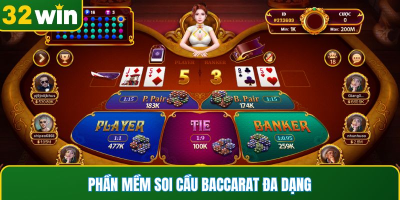Phần mềm soi cầu Baccarat đa dạng mang đến lựa chọn tối ưu